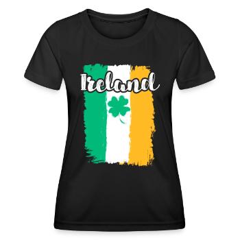Irlande Trèfle Saint-Patrick - T-shirt sport Femme - noir - Devant - AI Model Female 172 light (172cm)