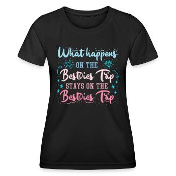 Beasties Trip Holiday with Friends Spring Break - Women's Functional T-Shirt - black - Front - AI Model Female 172 light (172cm)