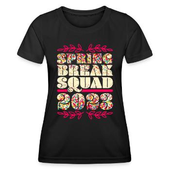 Spring Break Squad 2023 Freunde Spring Break - Frauen Funktions-T-Shirt - Schwarz - Vorne - AI Model Female 172 light (172cm)