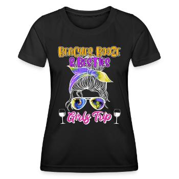 Beaches Booze Beasts Girls Trip Spring Break - Women's Functional T-Shirt - black - Front - AI Model Female 172 light (172cm)