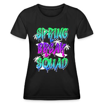 Spring Break Squad Sommerferien Spring Break - Frauen Funktions-T-Shirt - Schwarz - Vorne - AI Model Female 172 light (172cm)