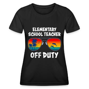 Holiday Primary School Class Teacher off duty Teacher - Women's Functional T-Shirt - black - Front - AI Model Female 172 light (172cm)