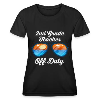 Professeur de classe de deuxième classe en congé Professeur de vacances - T-shirt sport Femme - noir - Devant - AI Model Female 172 light (172cm)