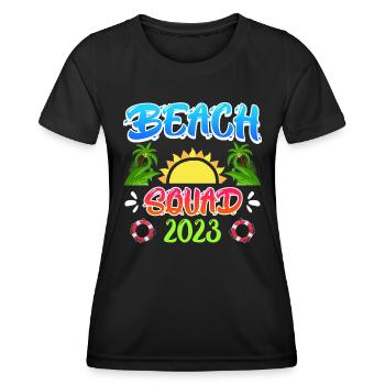 Beach Squad 2023 Vacation with Friends Spring Break - Women's Functional T-Shirt - black - Front - AI Model Female 172 light (172cm)
