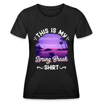 Party Sonne Strand Das ist mein Spring Break - Frauen Funktions-T-Shirt - Schwarz - Vorne - AI Model Female 172 light (172cm)