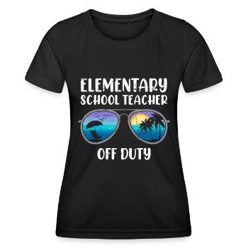 Holiday Primary School Class Teacher off duty Teacher - Women's Functional T-Shirt - black - Front - AI Model Female 172 light (172cm)