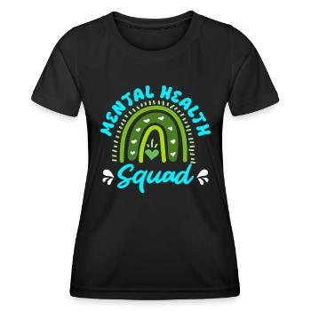 Mentale Gesundheit Mental Health Squad - Frauen Funktions-T-Shirt - Schwarz - Vorne - AI Model Female 172 light (172cm)