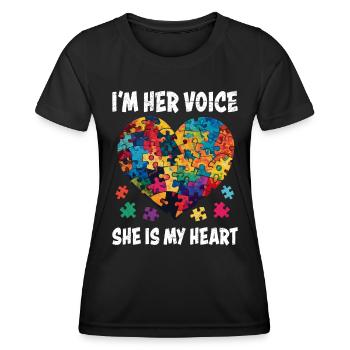 Autism People with autistic children - Women's Functional T-Shirt - black - Front - AI Model Female 172 light (172cm)