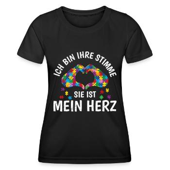 Autismus Menschen mit autistischem Kind - Frauen Funktions-T-Shirt - Schwarz - Vorne - AI Model Female 172 light (172cm)