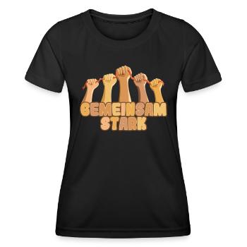 Autisme Ensemble autisme fort - T-shirt sport Femme - noir - Devant - AI Model Female 172 light (172cm)