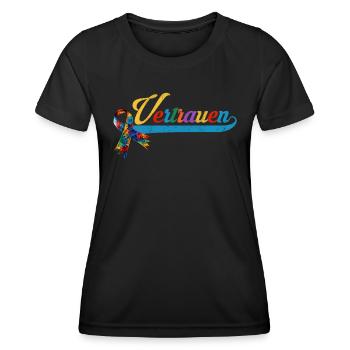 Autistische Kinder Vertrauen und Gerechtigkeit - Frauen Funktions-T-Shirt - Schwarz - Vorne - AI Model Female 172 light (172cm)
