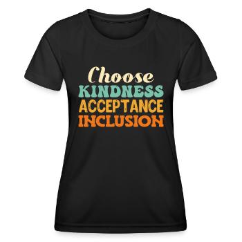 Acceptance handicap Inclusion is a decision - Women's Functional T-Shirt - black - Front - AI Model Female 172 light (172cm)