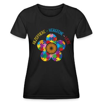 Autism Awareness Accept Understand Love - Women's Functional T-Shirt - black - Front - AI Model Female 172 light (172cm)
