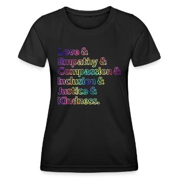 Inclusion Acceptance handicap Solidarity - Women's Functional T-Shirt - black - Front - AI Model Female 172 light (172cm)