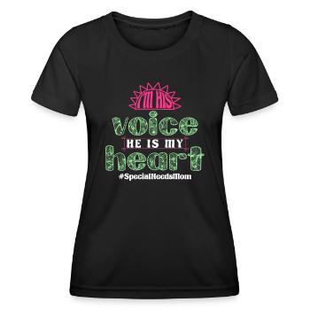 Inclusion Sensibilisation Diversité handicap - T-shirt sport Femme - noir - Devant - AI Model Female 172 light (172cm)