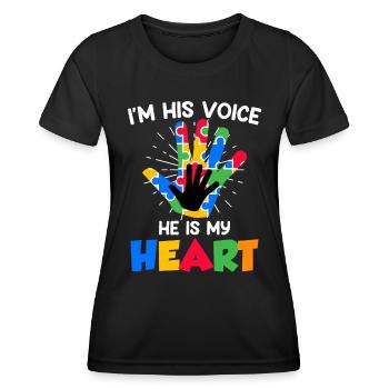 Autistic solidarity for autistic children - Women's Functional T-Shirt - black - Front - AI Model Female 172 light (172cm)