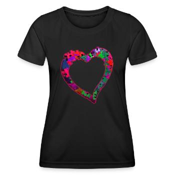 Autisme Solidarité Conscience Autistique Puzzle - T-shirt sport Femme - noir - Devant - AI Model Female 172 light (172cm)