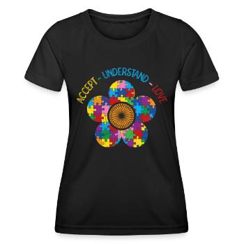 Autism Awareness Accept Understand Love - Women's Functional T-Shirt - black - Front - AI Model Female 172 light (172cm)