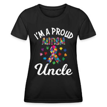 Fier oncle de la conscience des enfants autistes - T-shirt sport Femme - noir - Devant - AI Model Female 172 light (172cm)