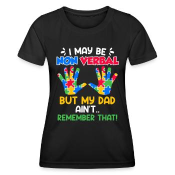 autism awareness autistic child - Women's Functional T-Shirt - black - Front - AI Model Female 172 light (172cm)