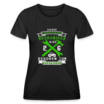 Landmaschinenmechaniker 26 Geburtstag Beruf Spruch - Frauen Funktions-T-Shirt - Schwarz - Vorne - AI Model Female 172 light (172cm)