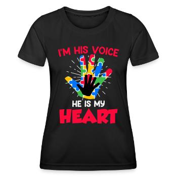Autistic solidarity for autistic children - Women's Functional T-Shirt - black - Front - AI Model Female 172 light (172cm)