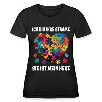 Autismus Menschen mit autistischem Kind - Frauen Funktions-T-Shirt - Schwarz - Vorne - AI Model Female 172 light (172cm)