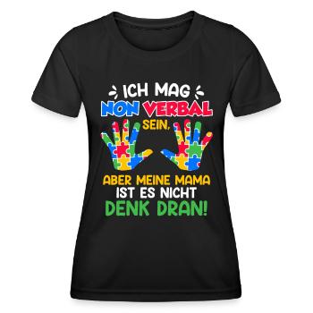 Autismus Bewusstsein autistisches Kind - Frauen Funktions-T-Shirt - Schwarz - Vorne - AI Model Female 172 light (172cm)