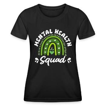 Mentale Gesundheit Mental Health Squad - Frauen Funktions-T-Shirt - Schwarz - Vorne - AI Model Female 172 light (172cm)