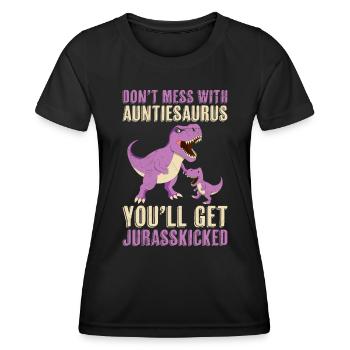 Tantesaurus Fête des mères Tante Tante Tante - T-shirt sport Femme - noir - Devant - AI Model Female 172 light (172cm)