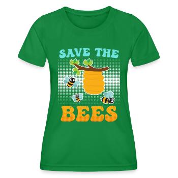 Journée de la Terre de Conservation Save the Bees - T-shirt sport Femme - vert - Devant - AI Model Female 172 dark (172cm)