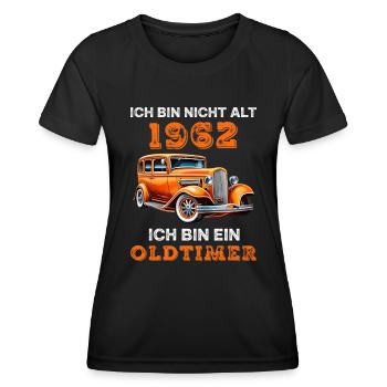 1962 Vintage Oldtimer Auto Geburtstag Spruch - Frauen Funktions-T-Shirt - Schwarz - Vorne - AI Model Female 172 light (172cm)