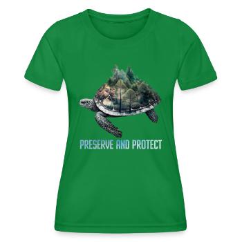 Protection des animaux menacés Nature - T-shirt sport Femme - vert - Devant - AI Model Female 172 dark (172cm)