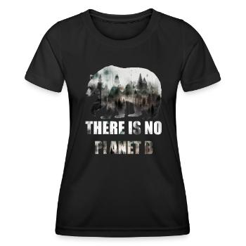Il n’y a pas de Planète B Earth Day Mission Erde - T-shirt sport Femme - noir - Devant - AI Model Female 172 light (172cm)