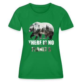There is no Planet B Earth Day Mission Erde - Women's Functional T-Shirt - kelly green - Front - AI Model Female 172 dark (172cm)