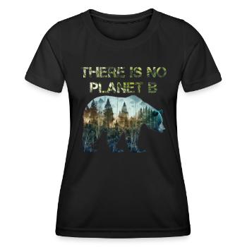 Il n’y a pas de Planète B Earth Day Mission Erde - T-shirt sport Femme - noir - Devant - AI Model Female 172 light (172cm)