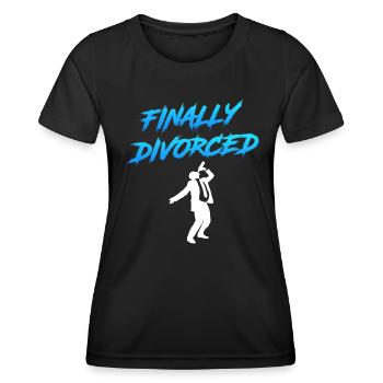 Enfin divorce partie divorce divorce - T-shirt sport Femme - noir - Devant - AI Model Female 172 light (172cm)