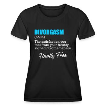 La partie divorce divorce enfin divorcée - T-shirt sport Femme - noir - Devant - AI Model Female 172 light (172cm)