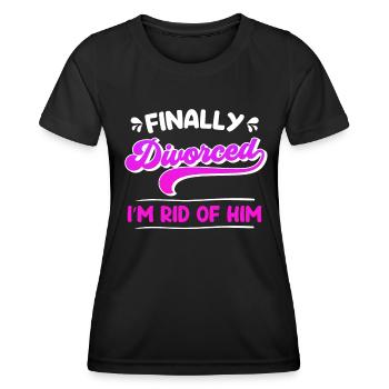 Enfin divorce partie divorce divorce - T-shirt sport Femme - noir - Devant - AI Model Female 172 light (172cm)