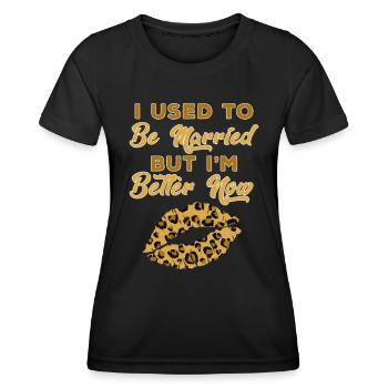 Partie de divorce heureux divorce Divorce - T-shirt sport Femme - noir - Devant - AI Model Female 172 light (172cm)