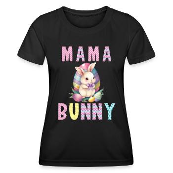 Lapin de Pâques Maman Lapin Pâques Mère Lapin - T-shirt sport Femme - noir - Devant - AI Model Female 172 light (172cm)