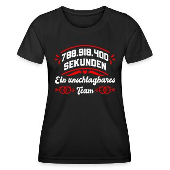 25 Jahre unschlagbares Team Silberhochzeit - Frauen Funktions-T-Shirt - Schwarz - Vorne - AI Model Female 172 light (172cm)