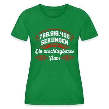 25 Jahre unschlagbares Team Silberhochzeit - Frauen Funktions-T-Shirt - Kelly Green - Vorne - AI Model Female 172 dark (172cm)