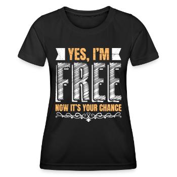 Célibataire - Vous pouvez vous adresser à moi Femme célibataire - T-shirt sport Femme - noir - Devant - AI Model Female 172 light (172cm)