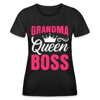 Grand-mère Boss Grand-mère Boss Grand-mère Fête des mères - T-shirt sport Femme - noir - Devant - AI Model Female 172 light (172cm)