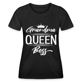 Grand-mère Boss Grand-mère Boss Grand-mère Fête des mères - T-shirt sport Femme - noir - Devant - AI Model Female 172 light (172cm)