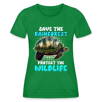 Rettet den Regenwald Wildlife Artenschutz - Frauen Funktions-T-Shirt - Kelly Green - Vorne - AI Model Female 172 dark (172cm)