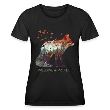 Umweltschutz Artenschutz Rettet die Erde - Frauen Funktions-T-Shirt - Schwarz - Vorne - AI Model Female 172 light (172cm)