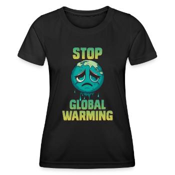Protection du climat Stopper le réchauffement climatique Respectueux du climat - T-shirt sport Femme - noir - Devant - AI Model Female 172 light (172cm)