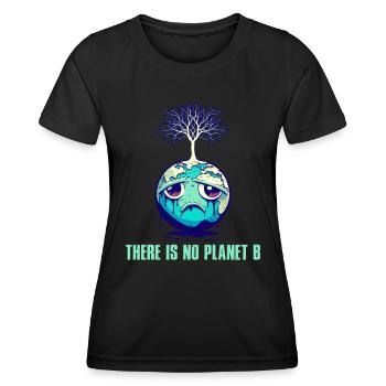 Il n’y a pas de Planète B Earth Day Mission Erde - T-shirt sport Femme - noir - Devant - AI Model Female 172 light (172cm)